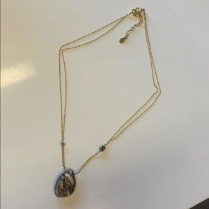 Mashka Stone Necklace with Gold Chains